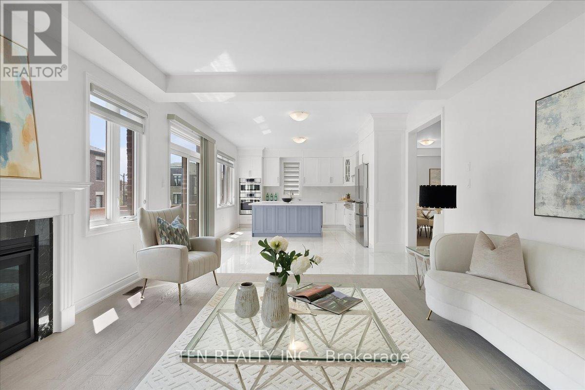 134 Granite Ridge Trail, Hamilton, ON - Indoor Photo Showing Living Room With Fireplace