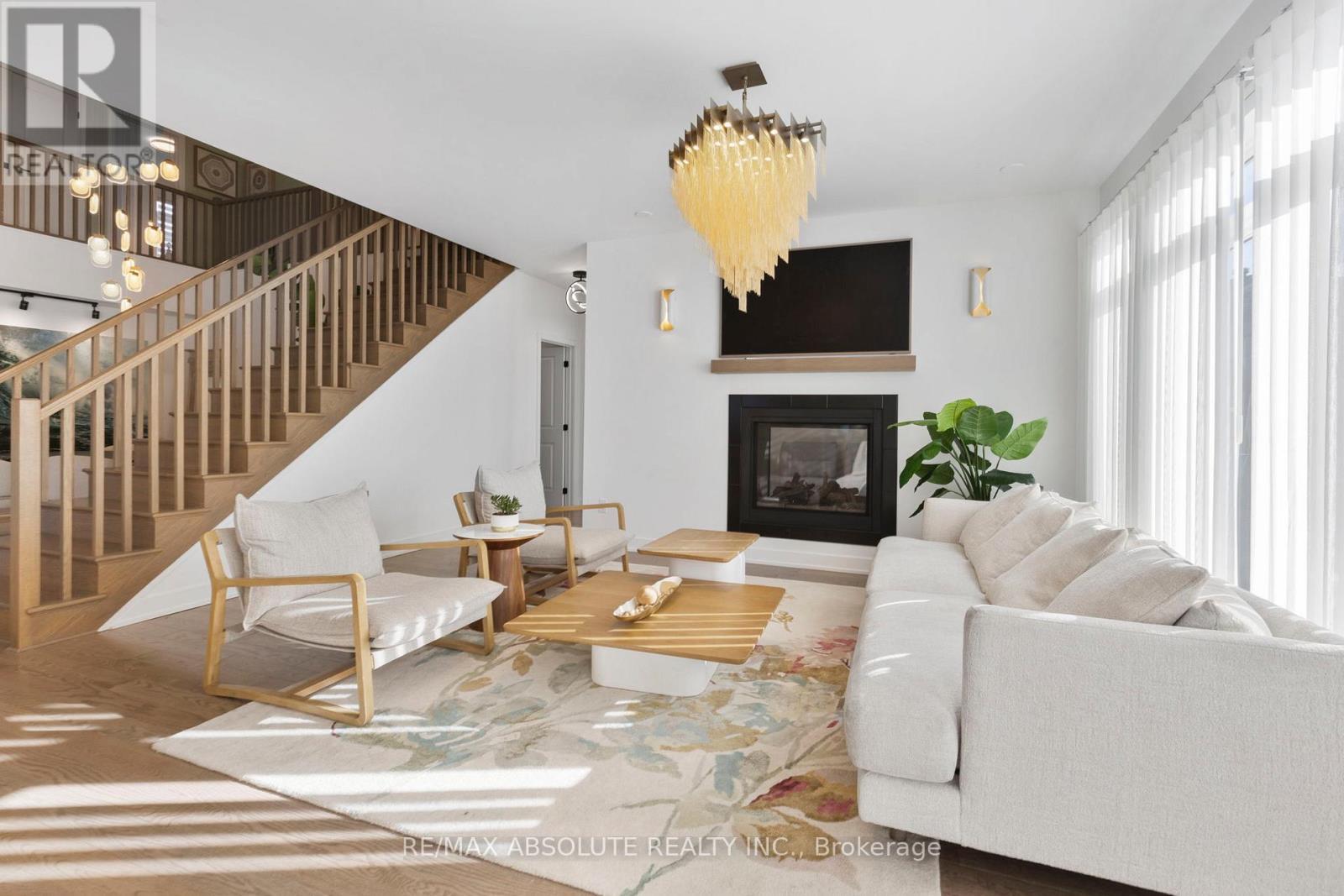 921 Beckton Heights, Ottawa, ON - Indoor Photo Showing Living Room With Fireplace