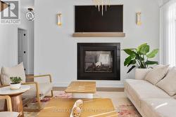 2 sided fireplace shared with the library -