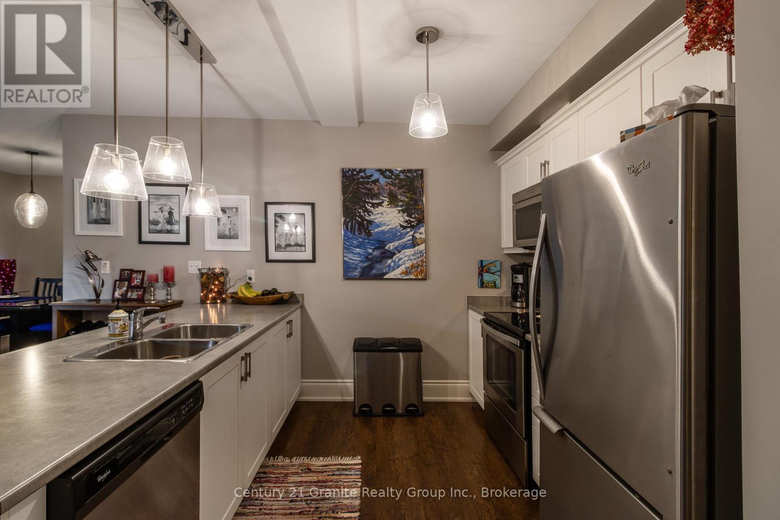 101 - 9 Newcastle Street, Minden Hills (Minden), ON - Indoor Photo Showing Kitchen With Double Sink