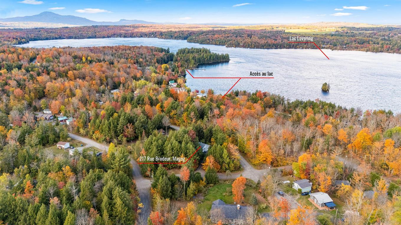 Photo aérienne - 217 Rue Brodeur, Magog, QC - Outdoor With Body Of Water With View