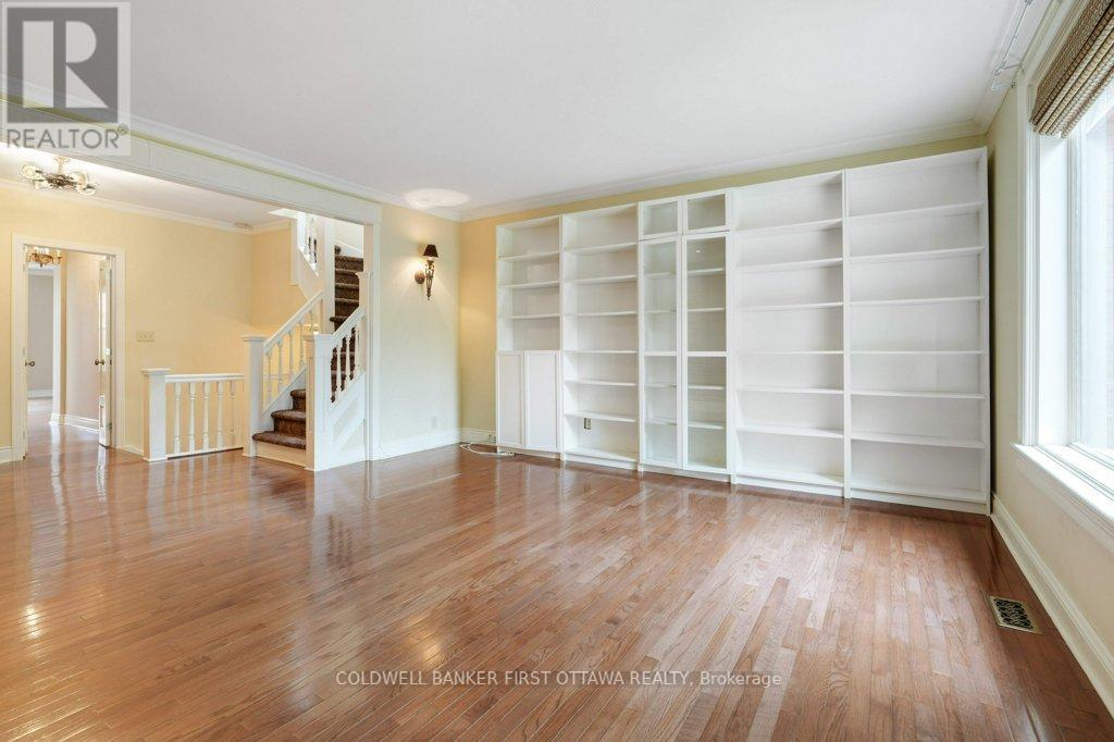 Family Room Book Shelves & Stairs to 3rd Level - 543 Besserer Street, Ottawa, ON - Indoor Photo Showing Other Room