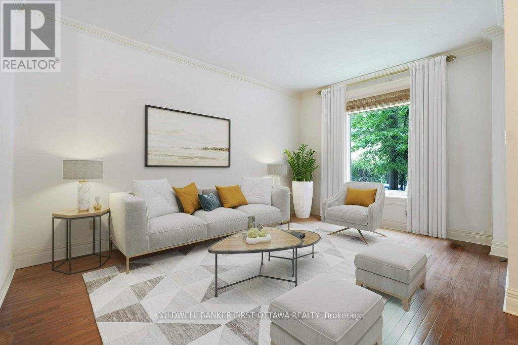 Living Room Virtually Staged - 543 Besserer Street, Ottawa, ON - Indoor Photo Showing Living Room