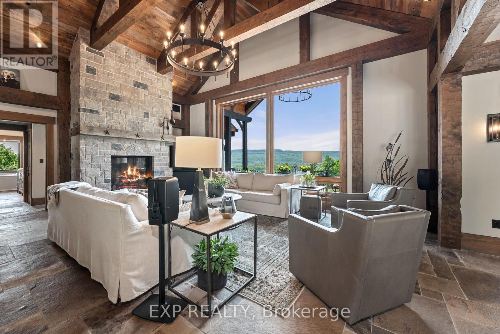 Kimberley - 195718 Grey 7 Road, Grey Highlands, ON - Indoor Photo Showing Other Room With Fireplace