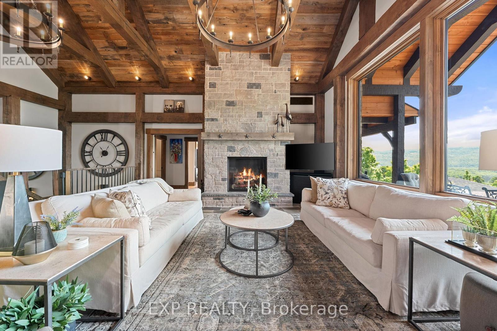 Kimberley - 195718 Grey 7 Road, Grey Highlands, ON - Indoor Photo Showing Living Room With Fireplace
