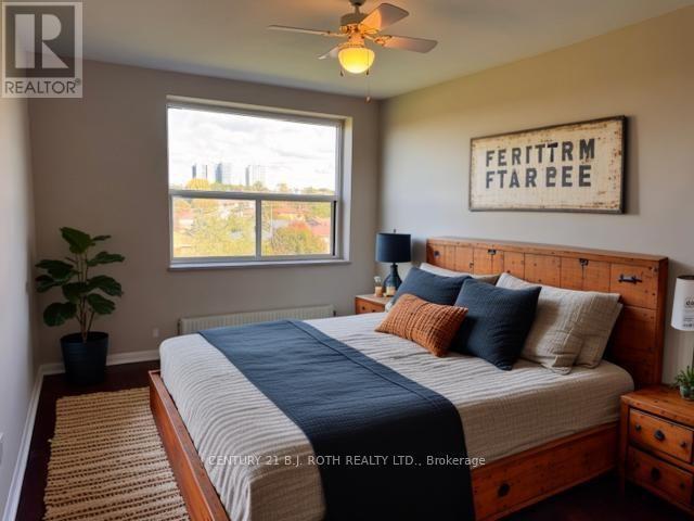 Bed Room Virtual Stage Photo - 610 - 50 Gulliver Road, Toronto, ON - Indoor Photo Showing Bedroom