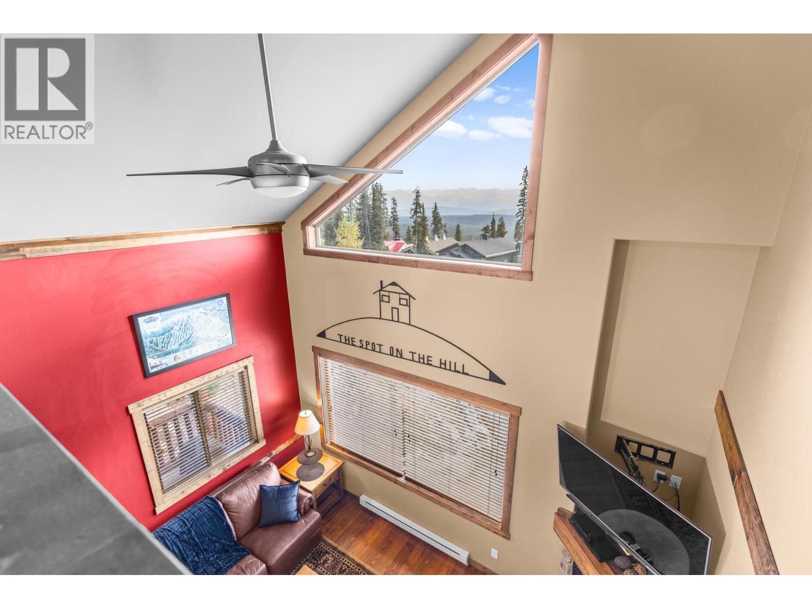 Loft view to living area - 50 Forest Lane Unit# A Lot# 22, Big White, BC - Indoor Photo Showing Other Room