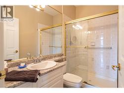 2nd Full Bathroom with spacious 5 foot shower with seat & grab bars -
