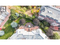 Looking down at the south side of the building with the lovely common area that forms the Terrace off the Recreation Rm. -