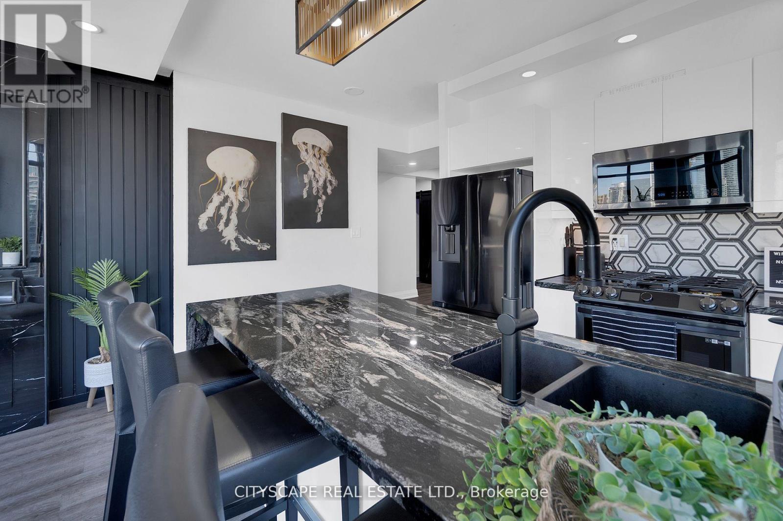 2308 - 3 Navy Wharf Court N, Toronto, ON - Indoor Photo Showing Kitchen With Double Sink With Upgraded Kitchen