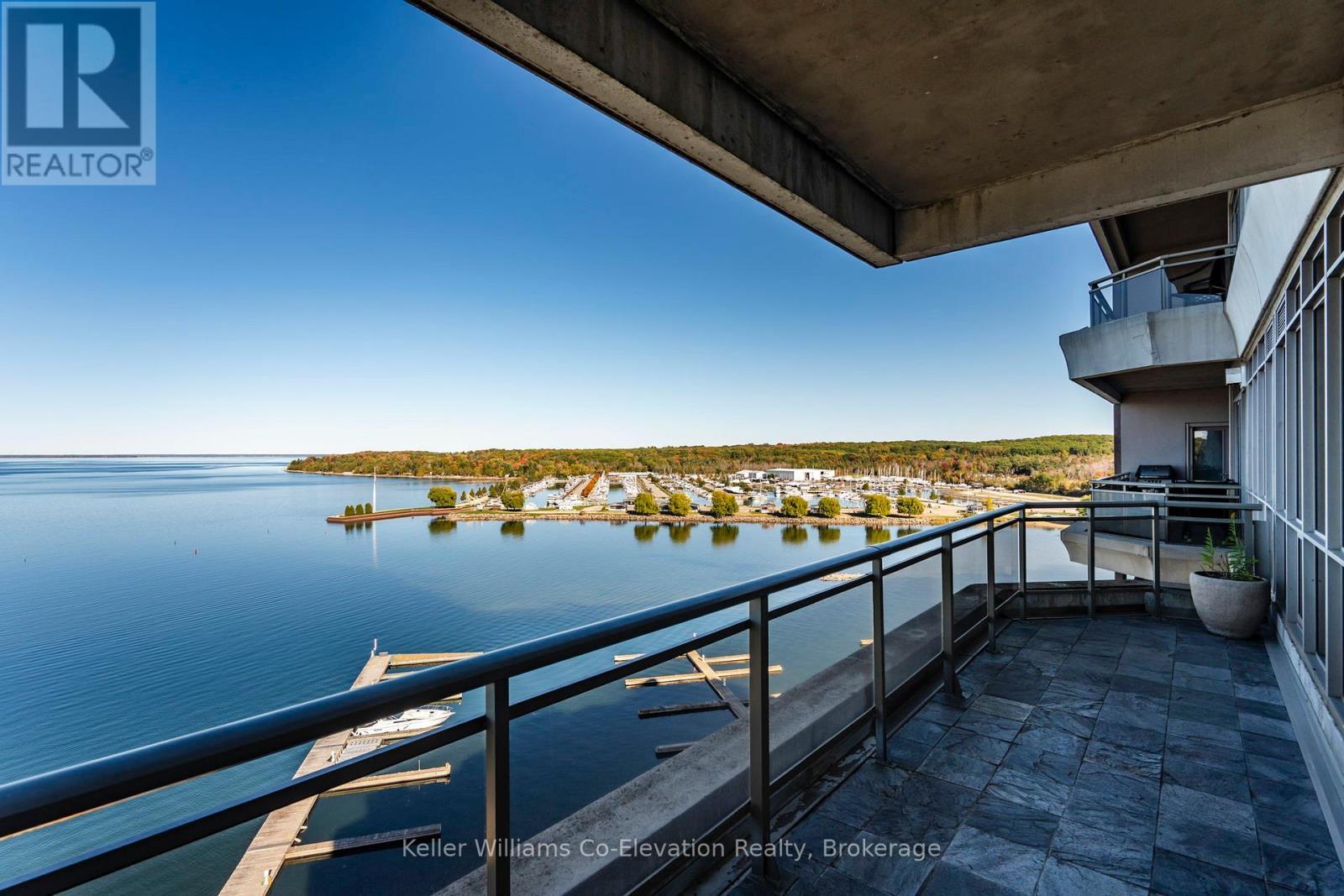 3rd Balcony Area off Open Concept Living Space - Lph01 - 699 Aberdeen Boulevard, Midland, ON - Outdoor With Body Of Water With View