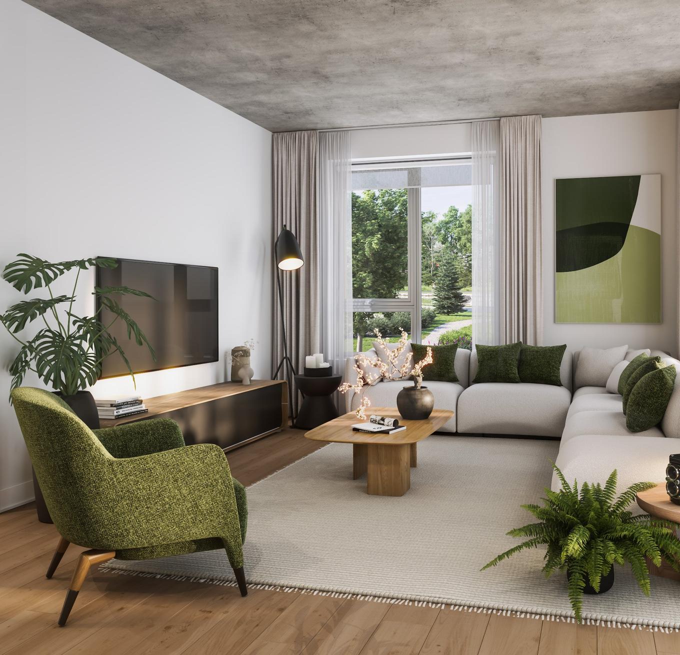 Salon - 201-2530 Ch. Du Canal, Chambly, QC - Indoor Photo Showing Living Room