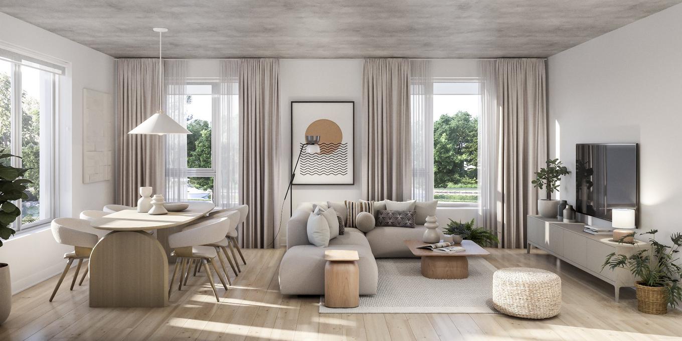 Vue d'ensemble - 201-2530 Ch. Du Canal, Chambly, QC - Indoor Photo Showing Living Room