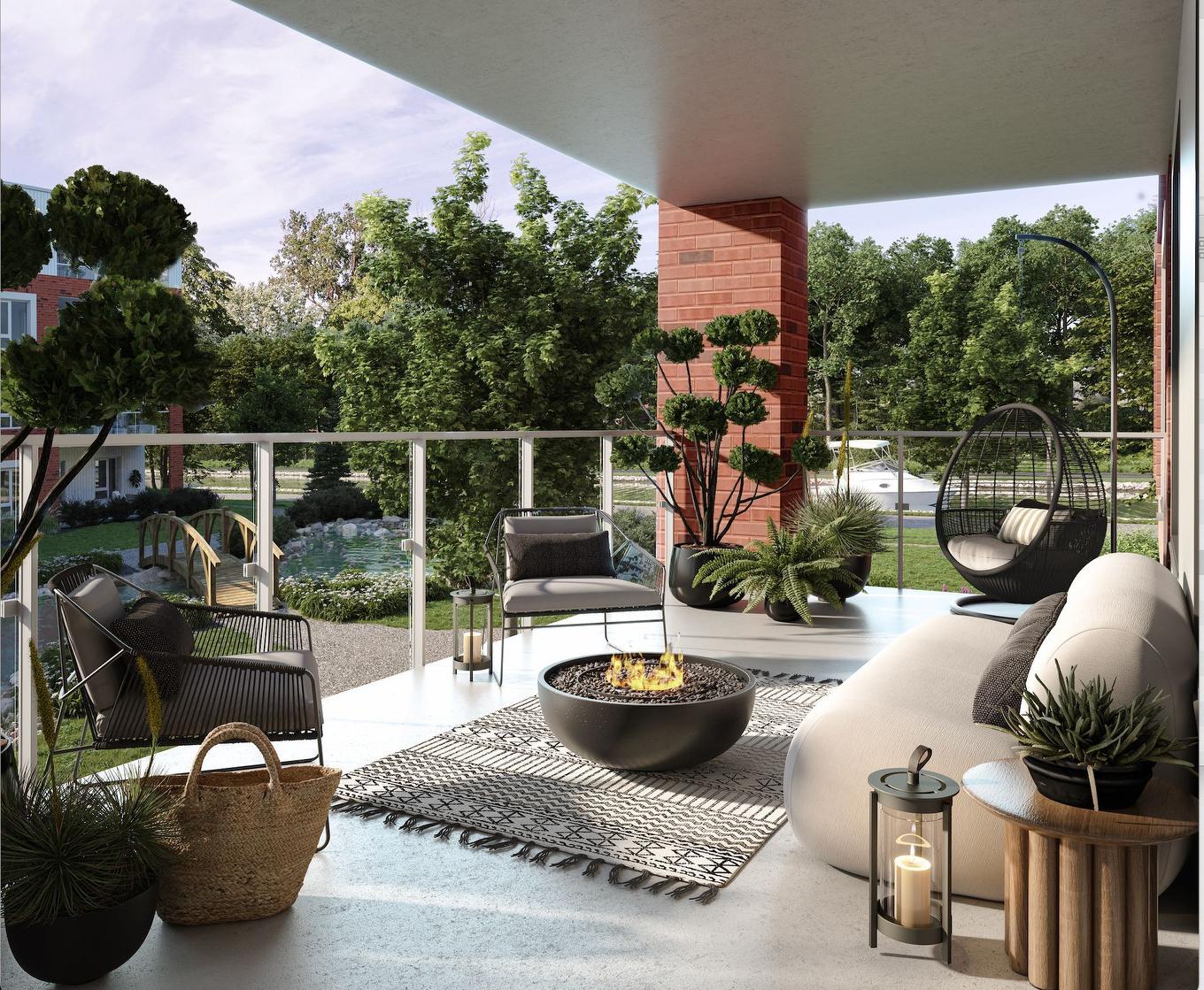 Terrasse - 201-2530 Ch. Du Canal, Chambly, QC - Outdoor With Exterior