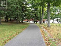 Covered walkways to waterfront -