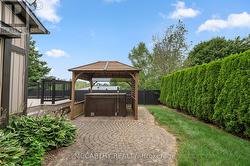 Gazebo covered hot tub -