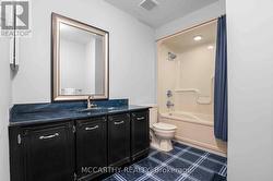 large 4 pc bath with tub and shower -