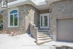 Elegant etched-glass front door welcomes you home -