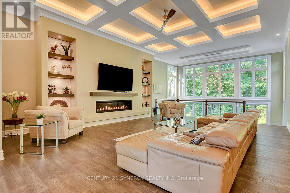 1443 Duchess Crescent, Ottawa, ON - Indoor Photo Showing Living Room With Fireplace