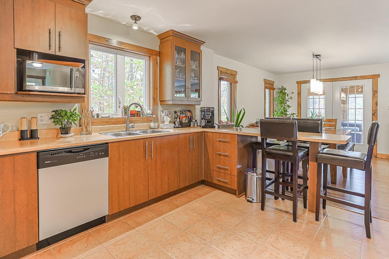 Cuisine - 46 150E Avenue, Saint-Hippolyte, QC - Indoor Photo Showing Kitchen With Double Sink