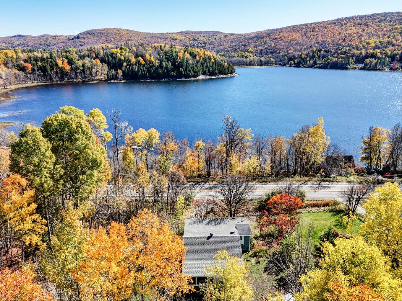 Photo aérienne - 242 Route Du Lac-Rond N., Montcalm, QC - Outdoor With Body Of Water With View