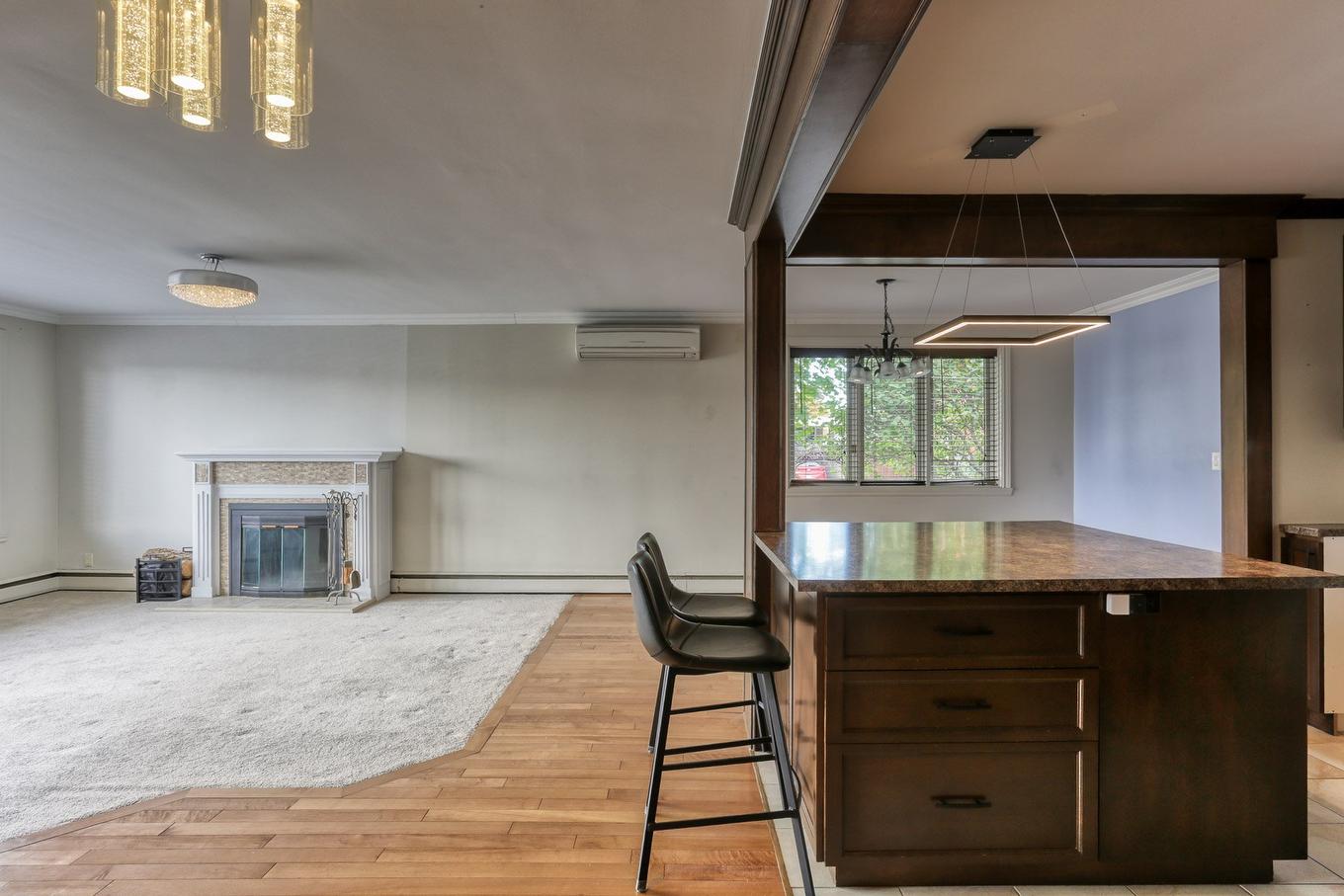 Kitchen - 2705 Boul. De Shawinigan-Sud, Shawinigan, QC - Indoor Photo Showing Other Room With Fireplace