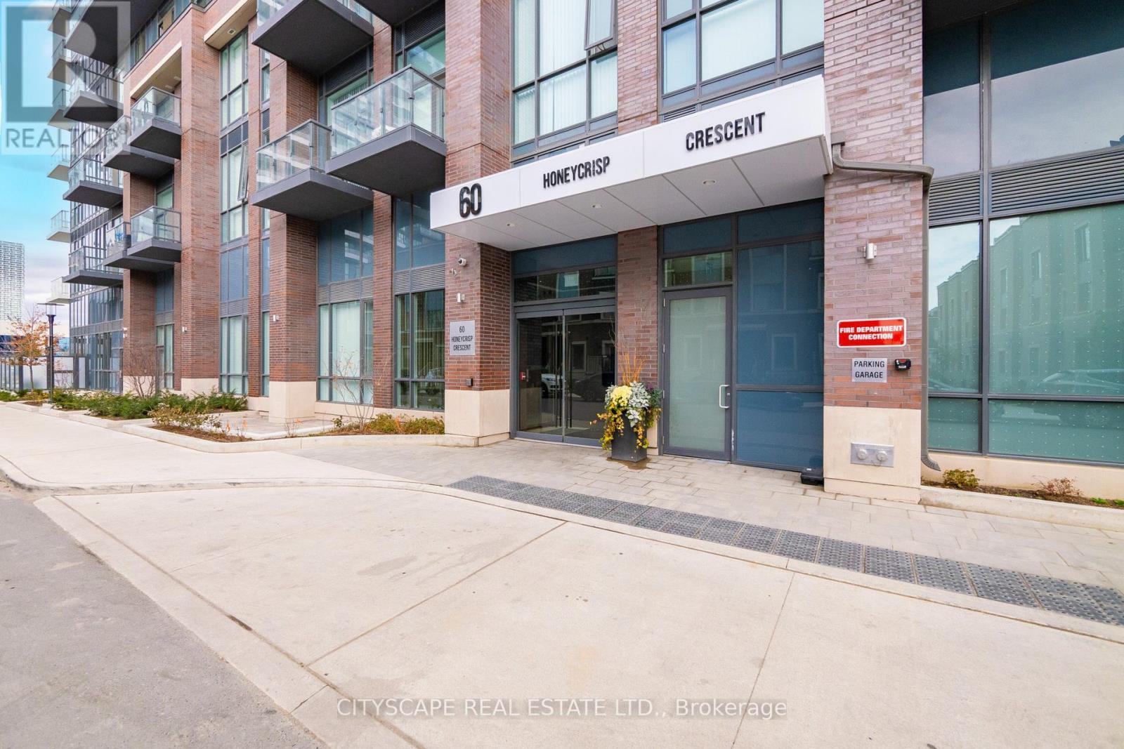 210 - 60 Honeycrisp Crescent, Vaughan, ON - Outdoor With Balcony With Facade