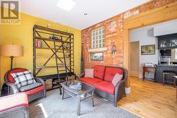 Glass block and brick wall -