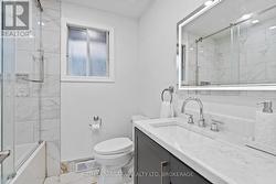 Beautifully updated 3 piece bathroom on the main. -