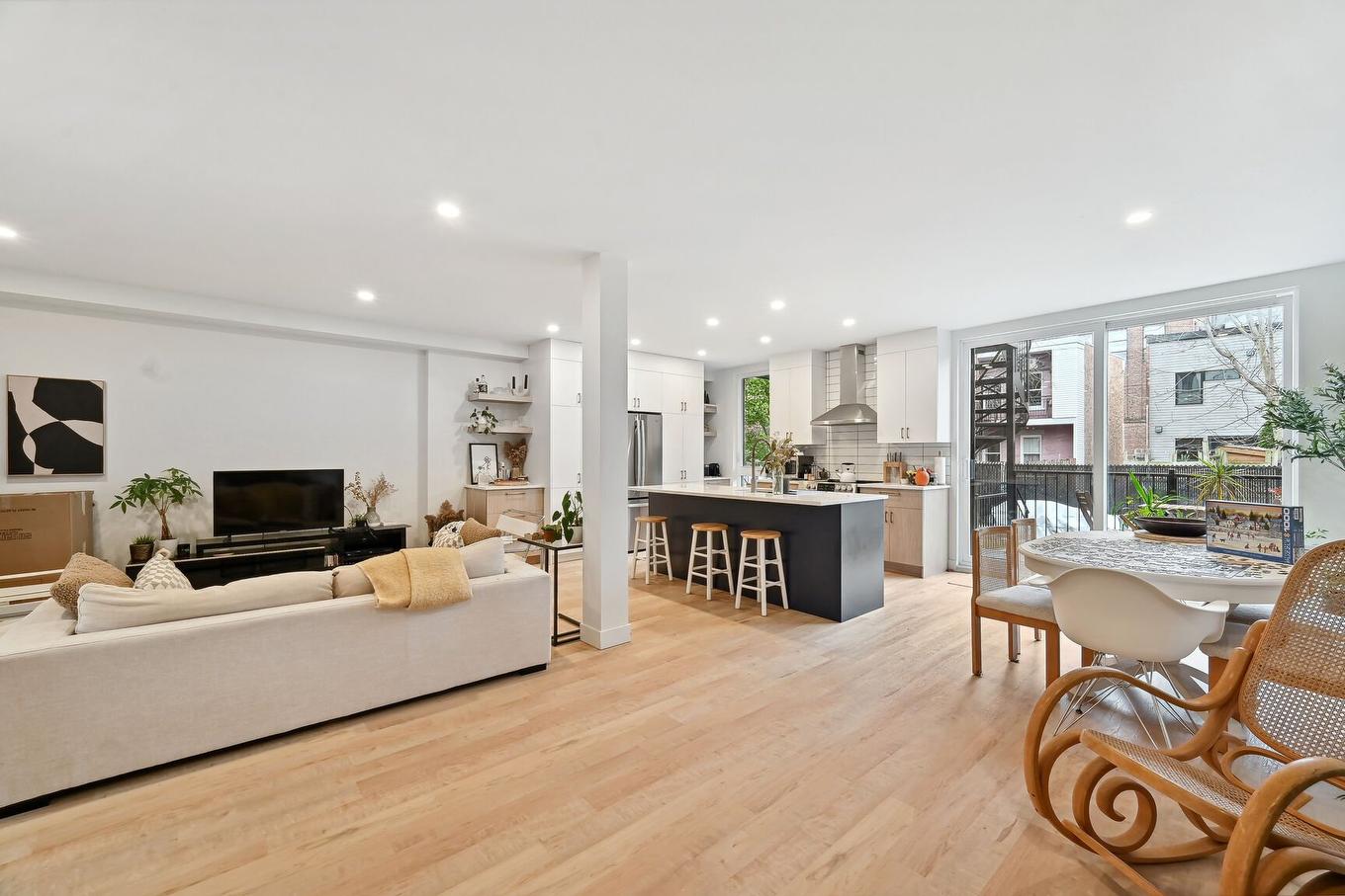 Overall view - 2434 Rue Knox, Montréal (Le Sud-Ouest), QC - Indoor Photo Showing Living Room With Fireplace