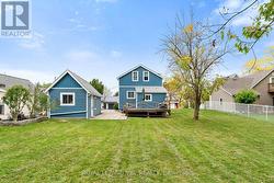 Back view of house and garage -