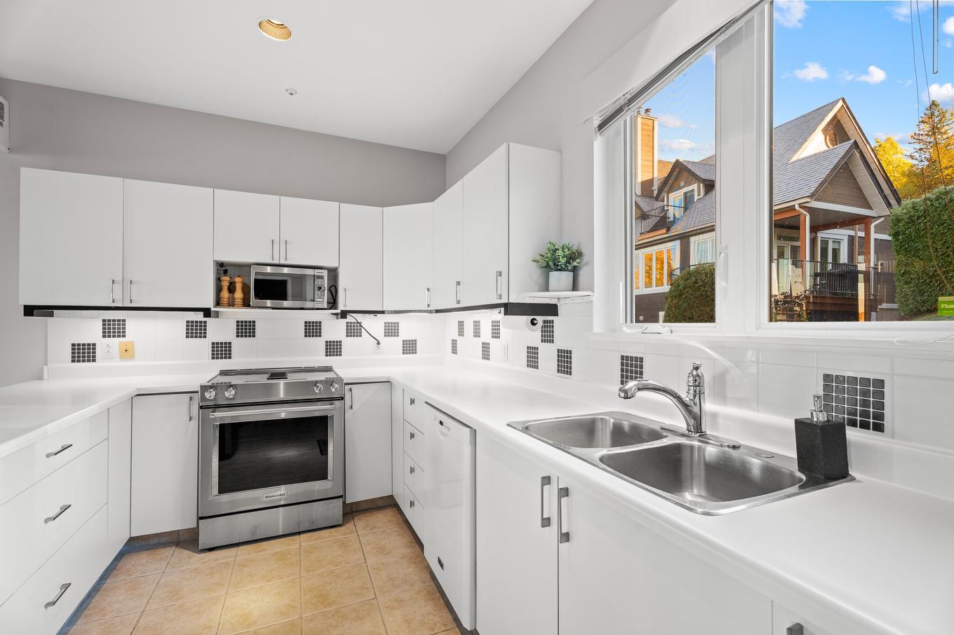 Kitchen - 10-200 Rue St-Venant, Sainte-Agathe-Des-Monts, QC - Indoor Photo Showing Kitchen With Double Sink