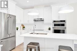 Overhang on two sides for entertaining -