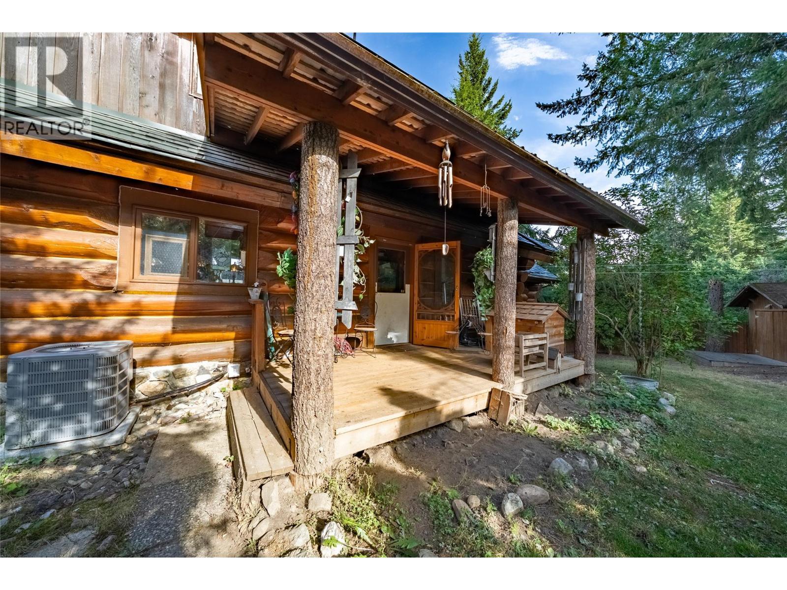 Back entrance with covered deck - 2462 Leisure Road, Blind Bay, BC - Outdoor With Deck Patio Veranda