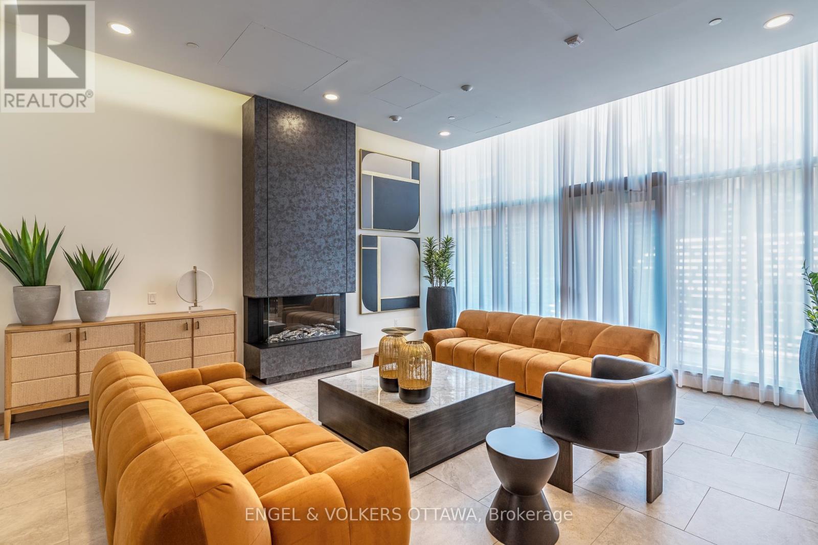 201 - 10 James Street, Ottawa, ON - Indoor Photo Showing Living Room With Fireplace