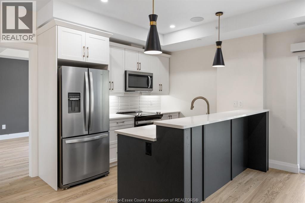 3817 Howard Unit# 408, Windsor, ON - Indoor Photo Showing Kitchen With Upgraded Kitchen