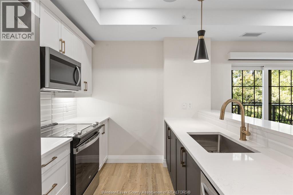 3817 Howard Unit# 408, Windsor, ON - Indoor Photo Showing Kitchen With Upgraded Kitchen