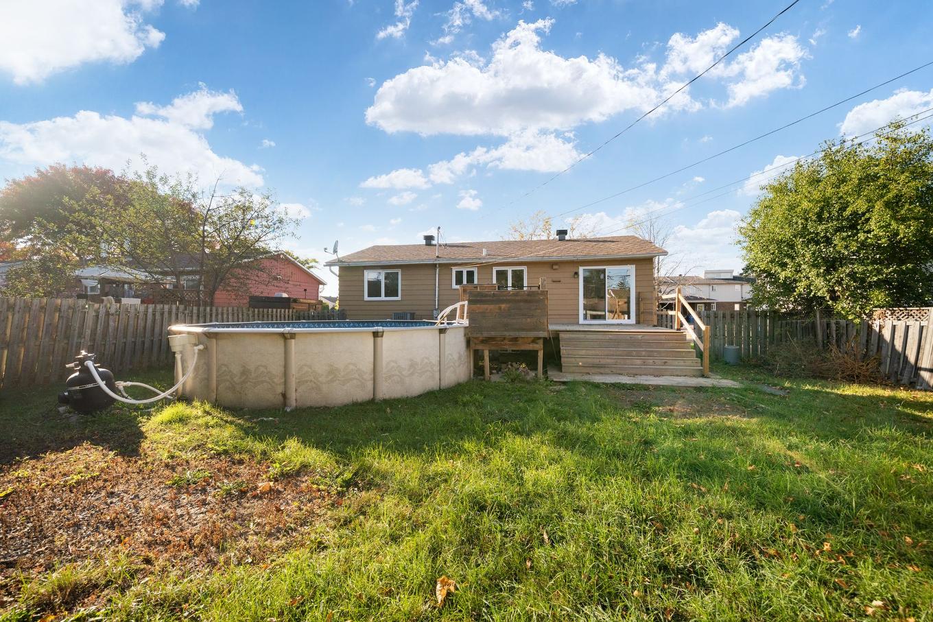 Backyard - 366 Rue Bourget, Vaudreuil-Dorion, QC - Outdoor With Above Ground Pool