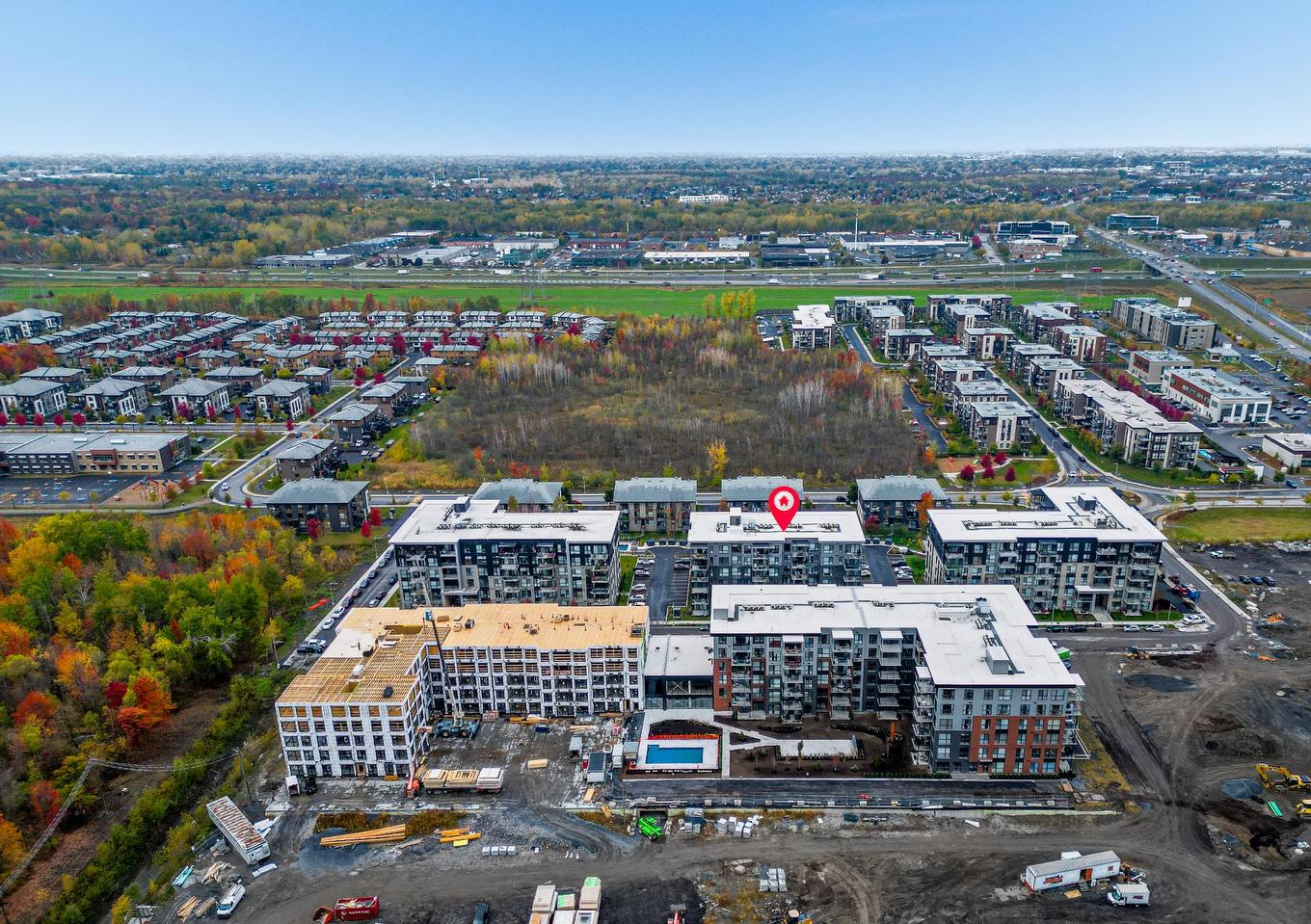 Aerial photo - 603-4220 Rue Olivier-Fournier, Longueuil (Saint-Hubert), QC - Outdoor With View