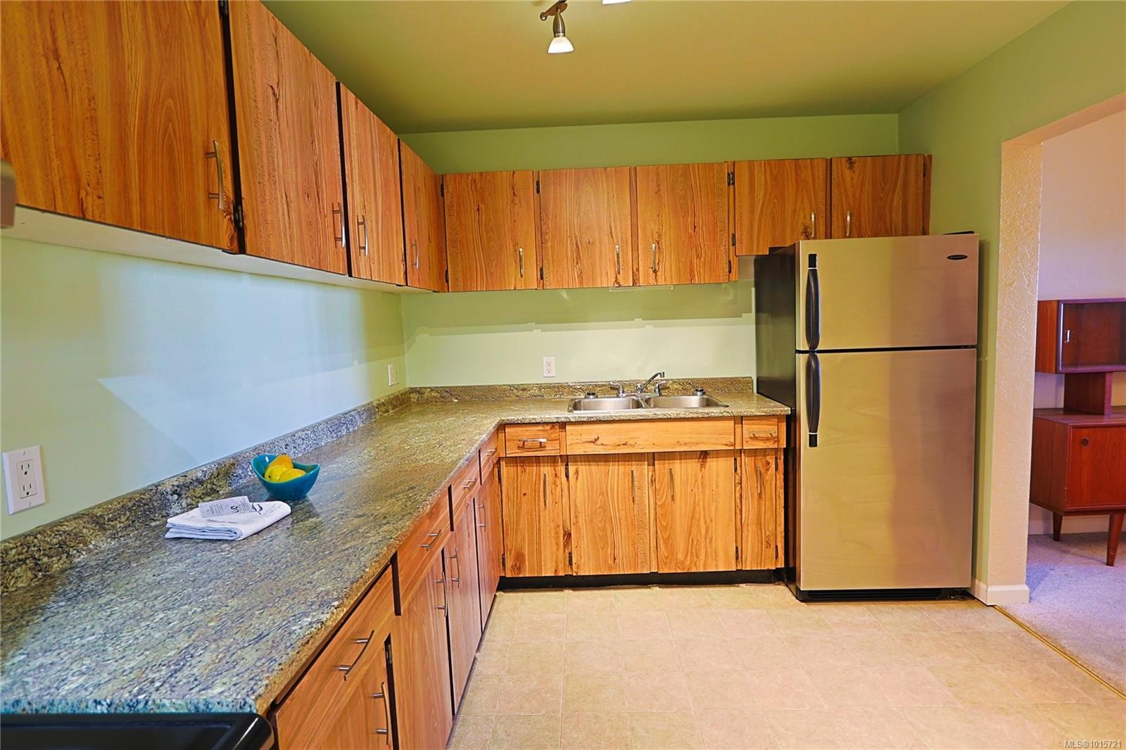 208-69 Gorge Rd West, Saanich, BC - Indoor Photo Showing Kitchen With Double Sink