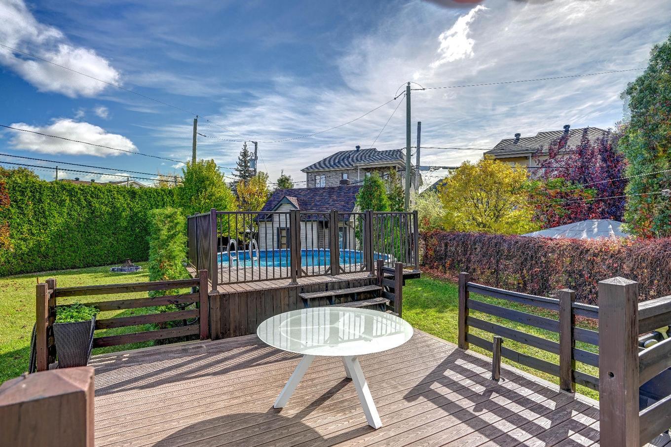 Terrasse - 1055 Rue De La Forge, Saint-Hyacinthe, QC - Outdoor With Above Ground Pool With Deck Patio Veranda