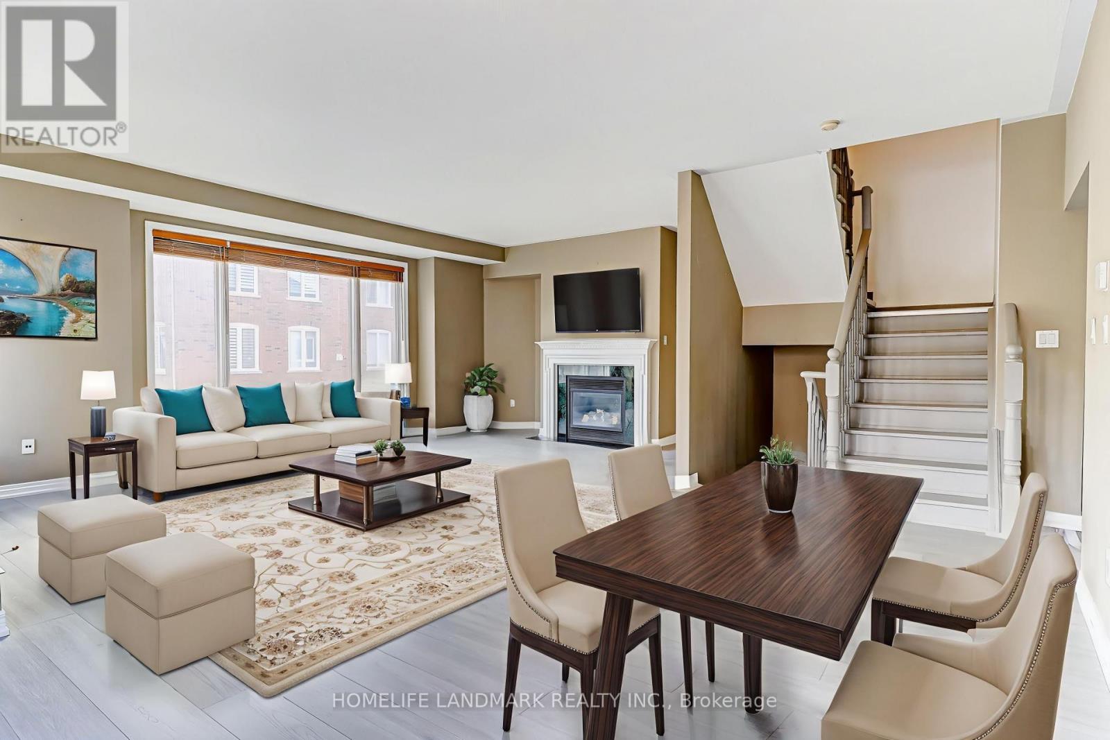 189 Leitchcroft Crescent, Markham, ON - Indoor Photo Showing Living Room With Fireplace