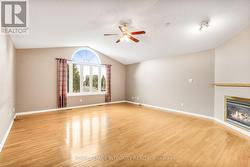 Large open loft with gas fireplace -