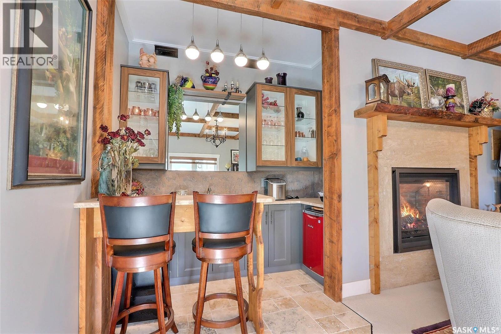 6111 Madden Place, Buckland Rm No. 491, SK - Indoor With Fireplace