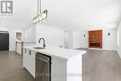 View from kitchen to living room -