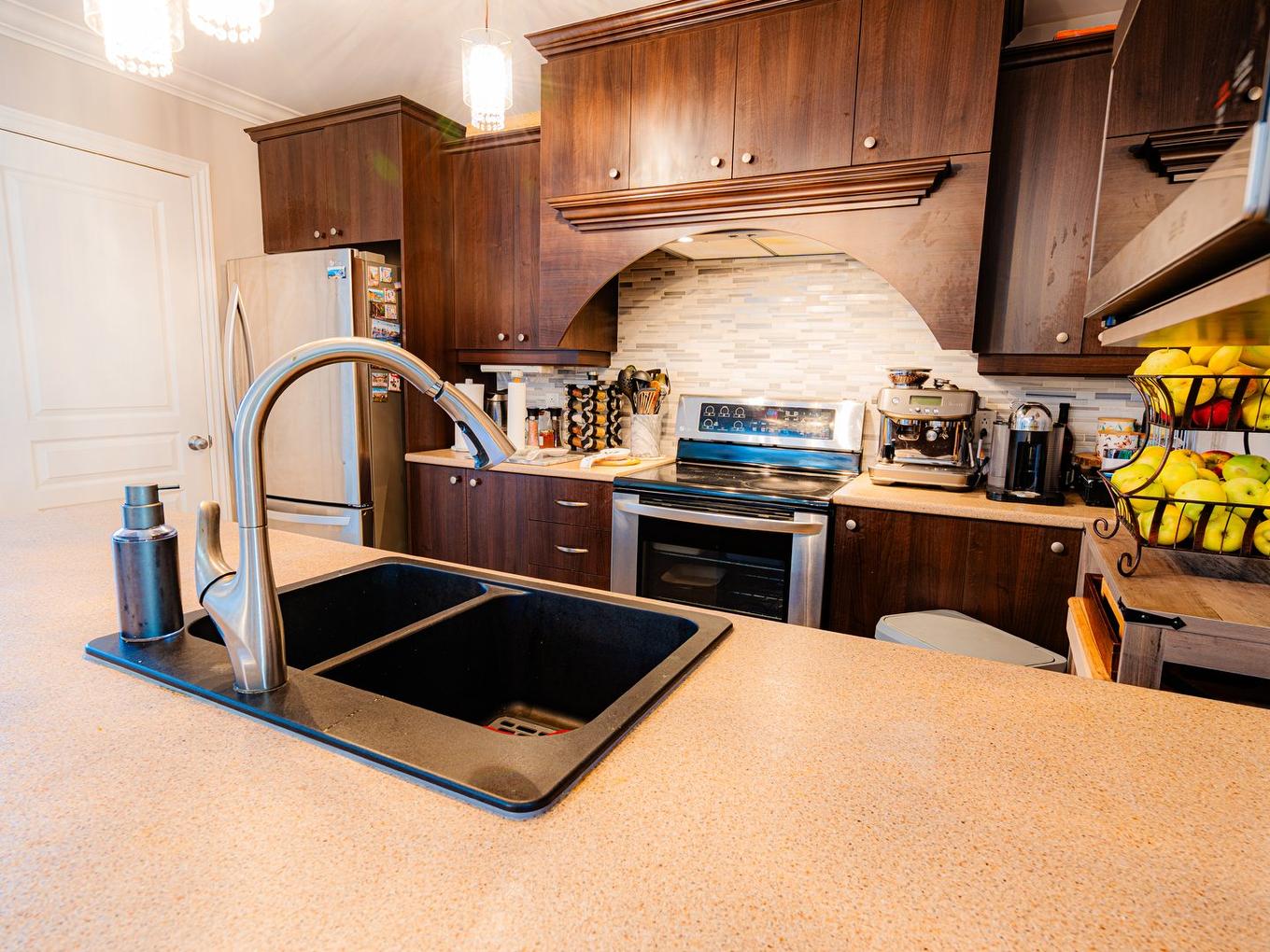 Kitchen - 5-654 Rue Des Sureaux, Boucherville, QC - Indoor Photo Showing Kitchen With Double Sink