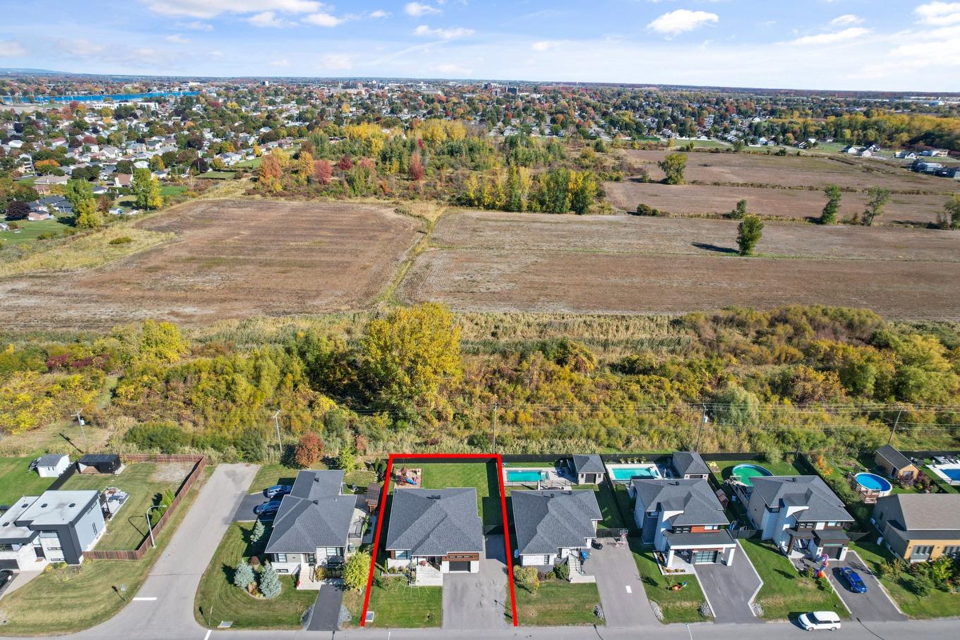 Aerial photo - 55 Rue Du Hauban, Salaberry-De-Valleyfield, QC - Outdoor With View