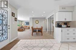 Open sightlines to dining and living room -