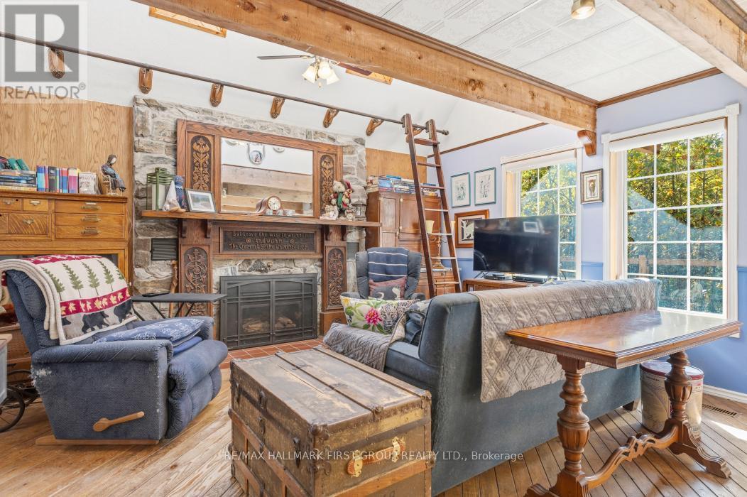 Unique Fireplace Mantel - 74 Cottage Lane, Tweed (Elzevir (Twp)), ON - Indoor With Fireplace