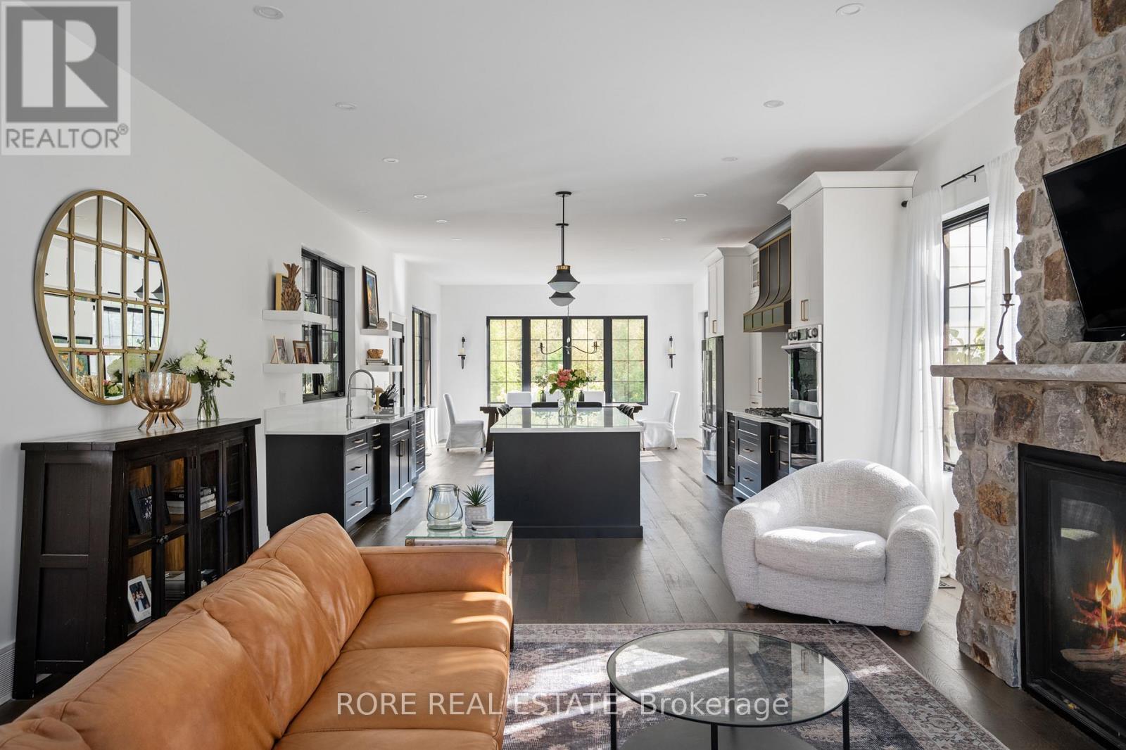Open Concept - 2439 Garrison Road, Fort Erie (Ridgeway), ON - Indoor Photo Showing Living Room With Fireplace